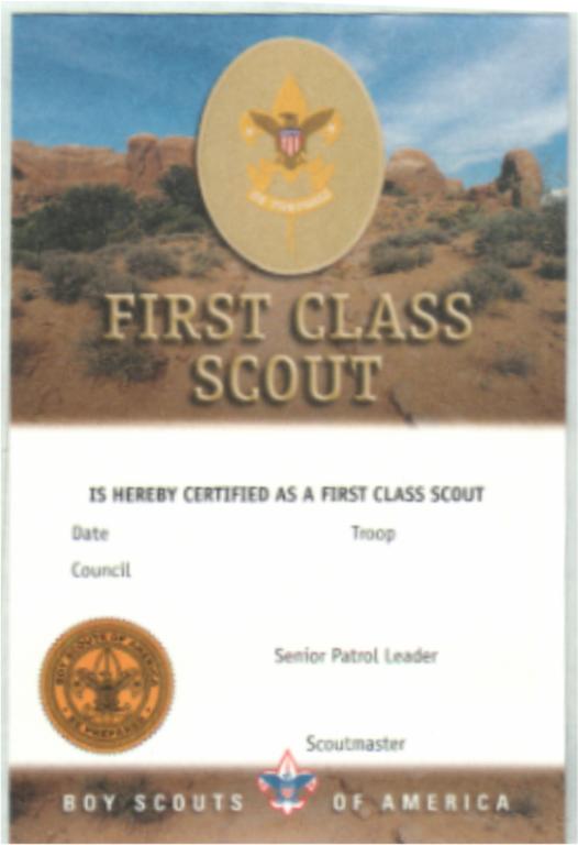 First Class Card